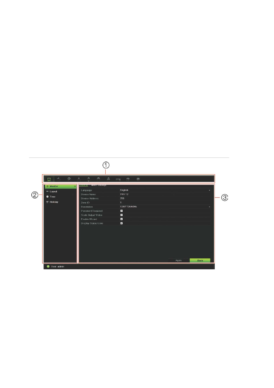 Menu overview | Interlogix TruVision DVR 12 User Manual User Manual | Page 64 / 160