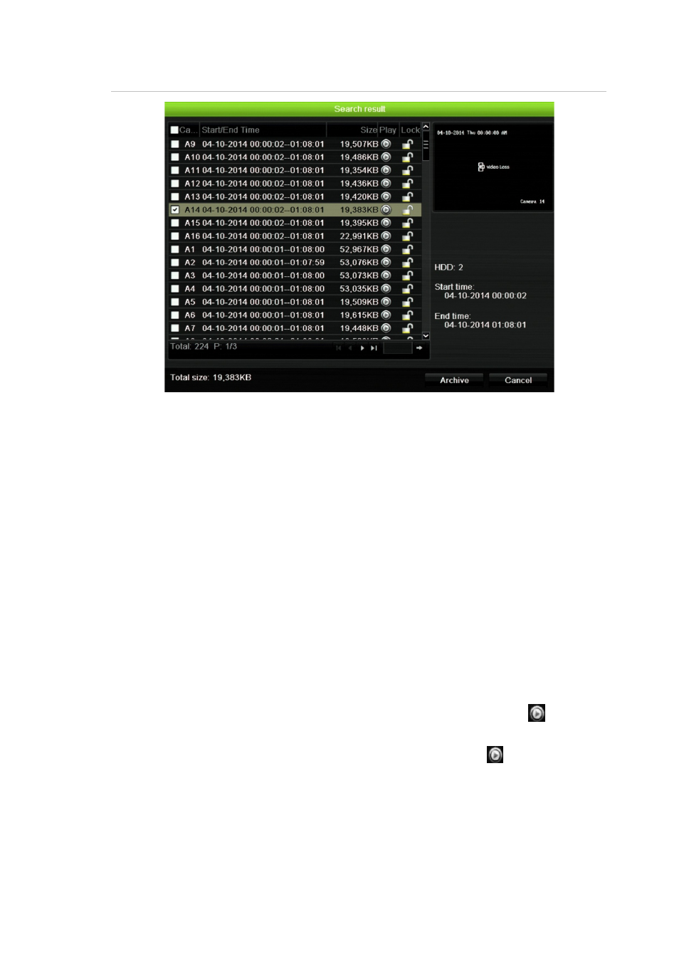 Playing back recordings by time and video type | Interlogix TruVision DVR 12 User Manual User Manual | Page 93 / 160