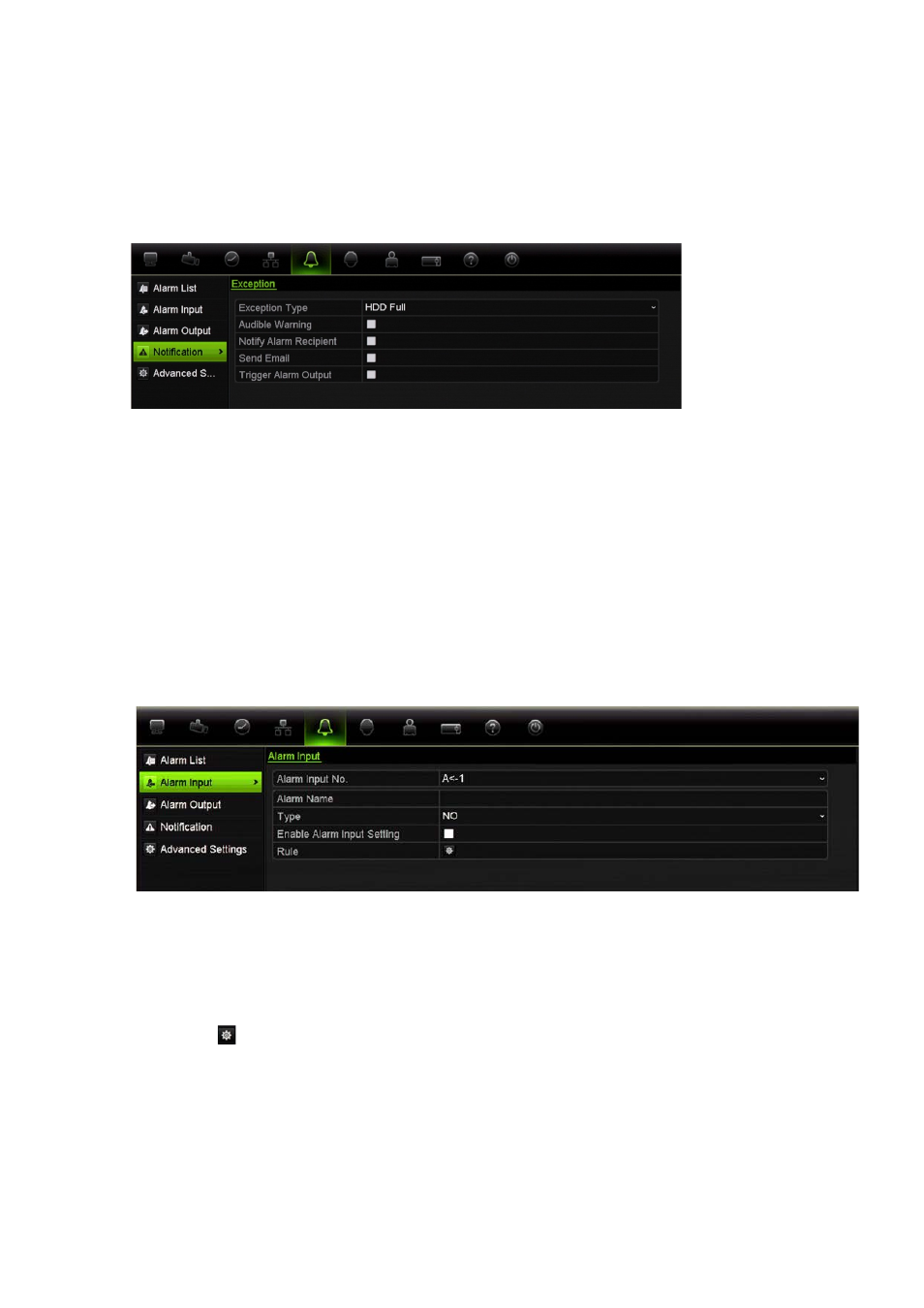 Setting up external alarms | Interlogix TruVision NVR 10 User Manual User Manual | Page 45 / 160