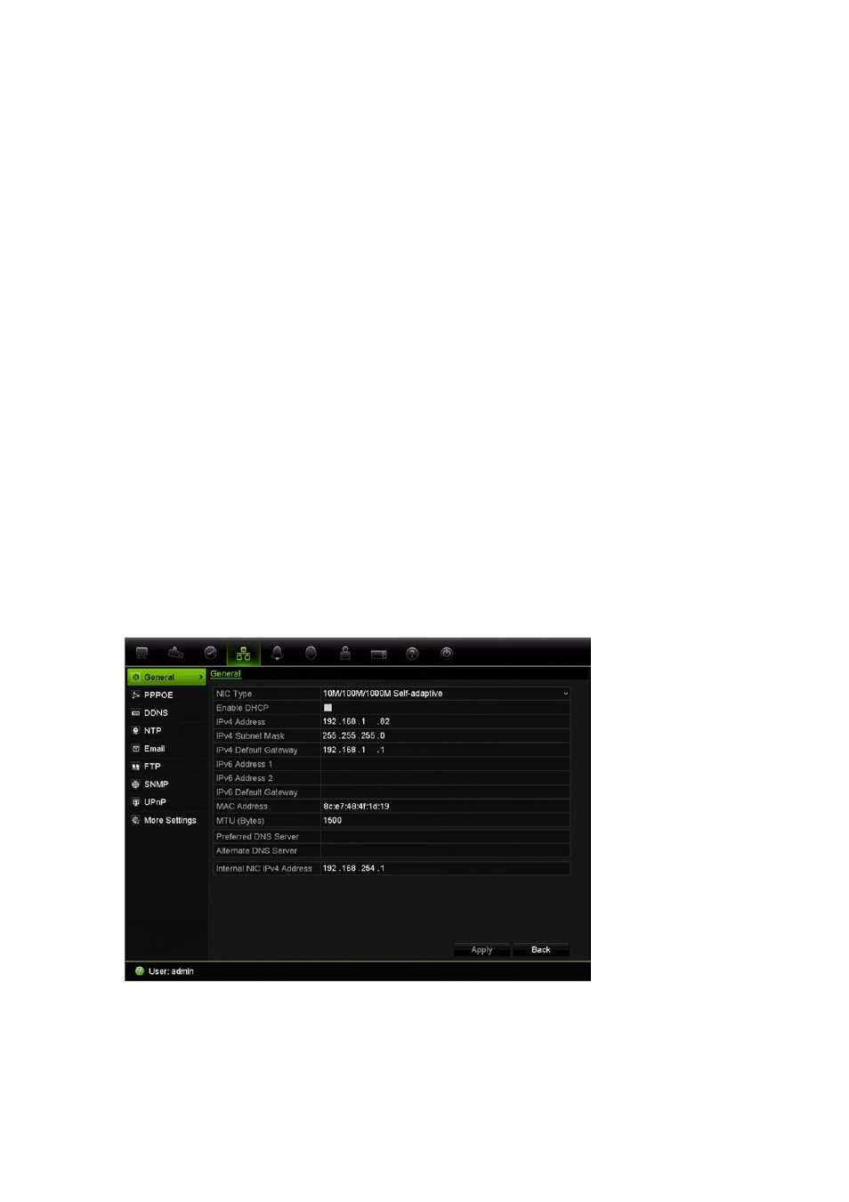 Chapter 7 network settings, General network settings | Interlogix TruVision NVR 10 User Manual User Manual | Page 51 / 160
