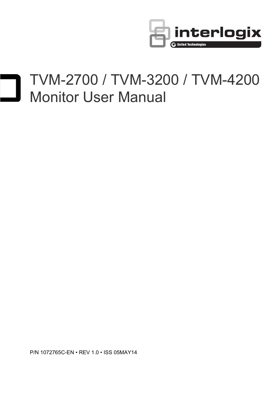 Interlogix TVM-4200 User Manual | 20 pages