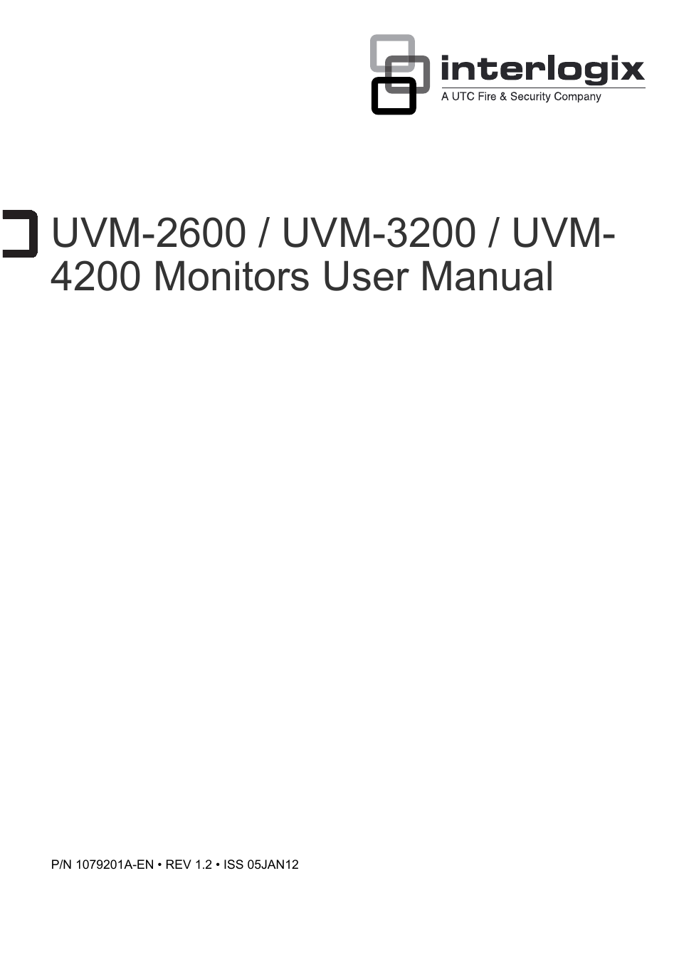 Interlogix UVM-4200 User Manual | 20 pages