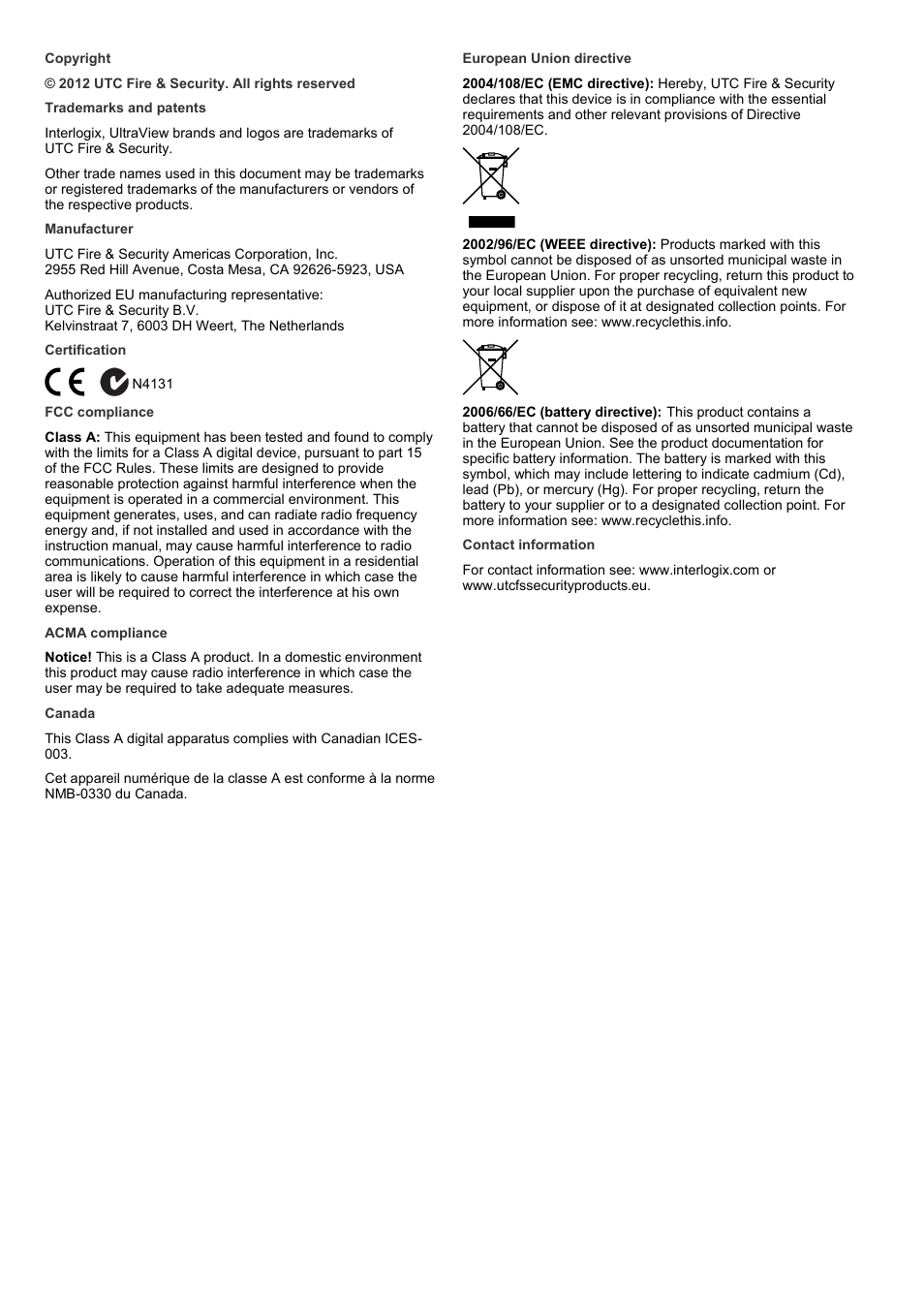 Interlogix UVM-4200 User Manual | Page 2 / 20