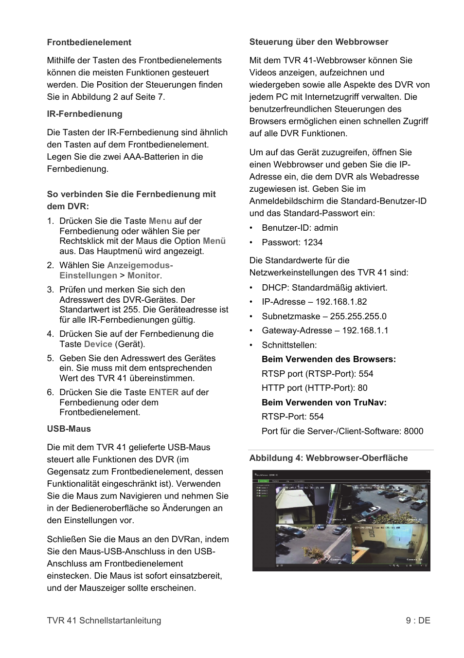 Interlogix DVR 41 Quick Start User Manual | Page 11 / 68