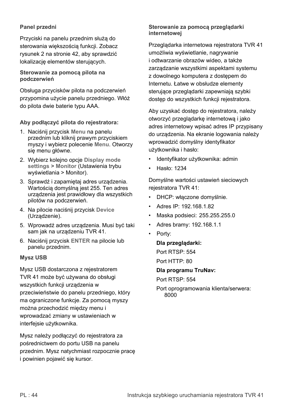 Interlogix DVR 41 Quick Start User Manual | Page 46 / 68