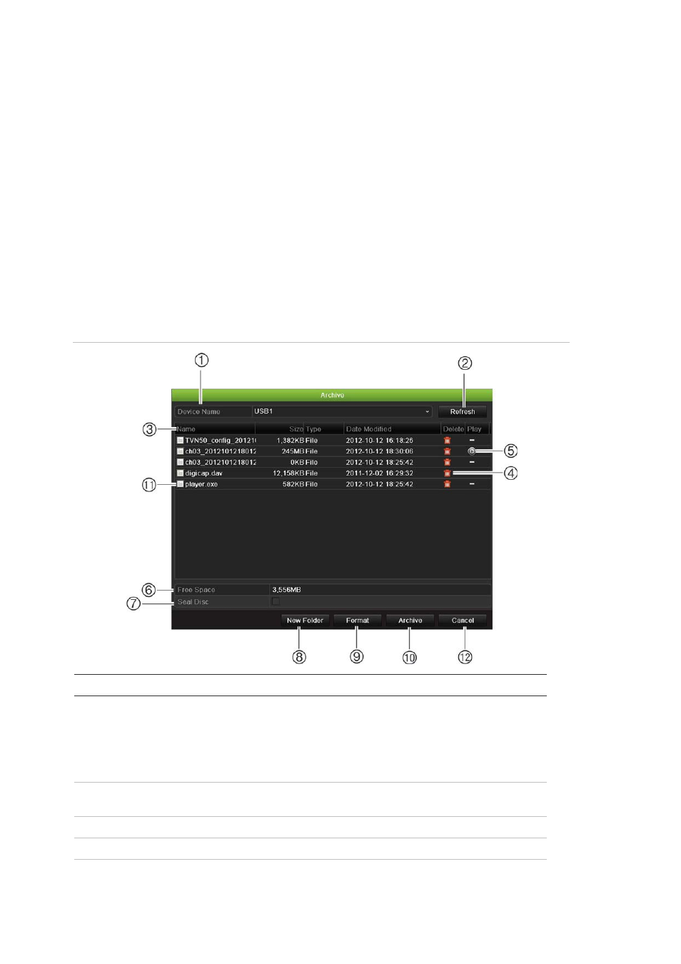 Exporting recorded files to a backup device | Interlogix NVR 50 User Manual User Manual | Page 68 / 177