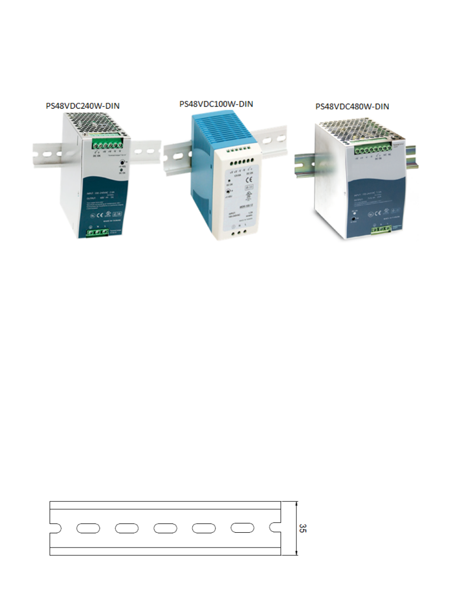 Introduction, Din rail features, Installation | Interlogix 48VDC DIN-Rail User Manual | Page 4 / 11