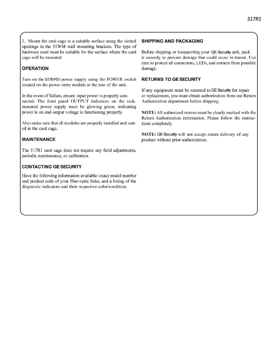 Interlogix 517R1 User Manual | Page 3 / 5