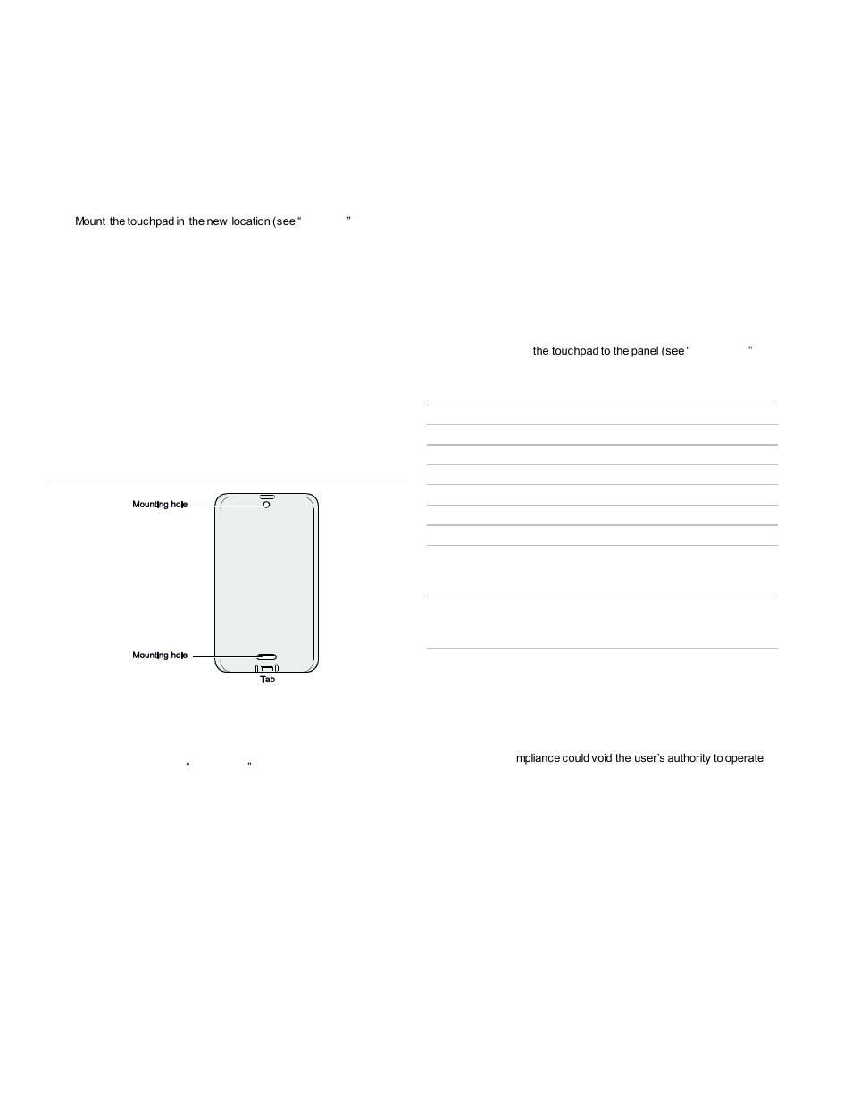 Mounting, Operation, Battery replacement | Specifications, Regulatory information, Contact information | Interlogix Simon XT REV C User Manual | Page 2 / 2