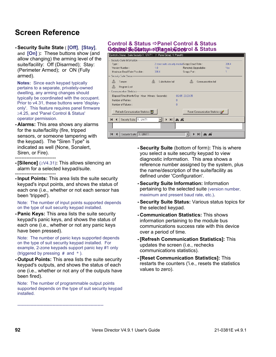 Screen reference | Interlogix VEREX Director User Manual | Page 100 / 383