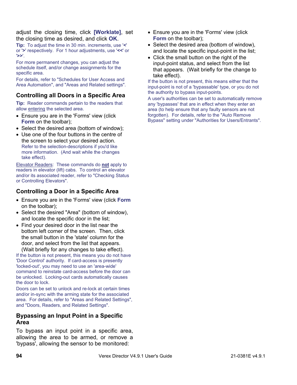 Interlogix VEREX Director User Manual | Page 102 / 383