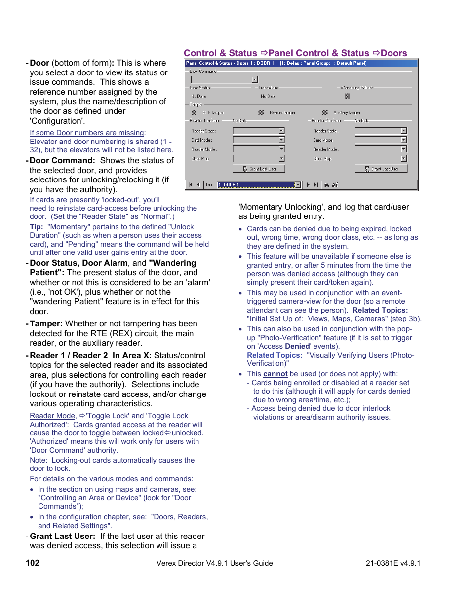 Interlogix VEREX Director User Manual | Page 110 / 383