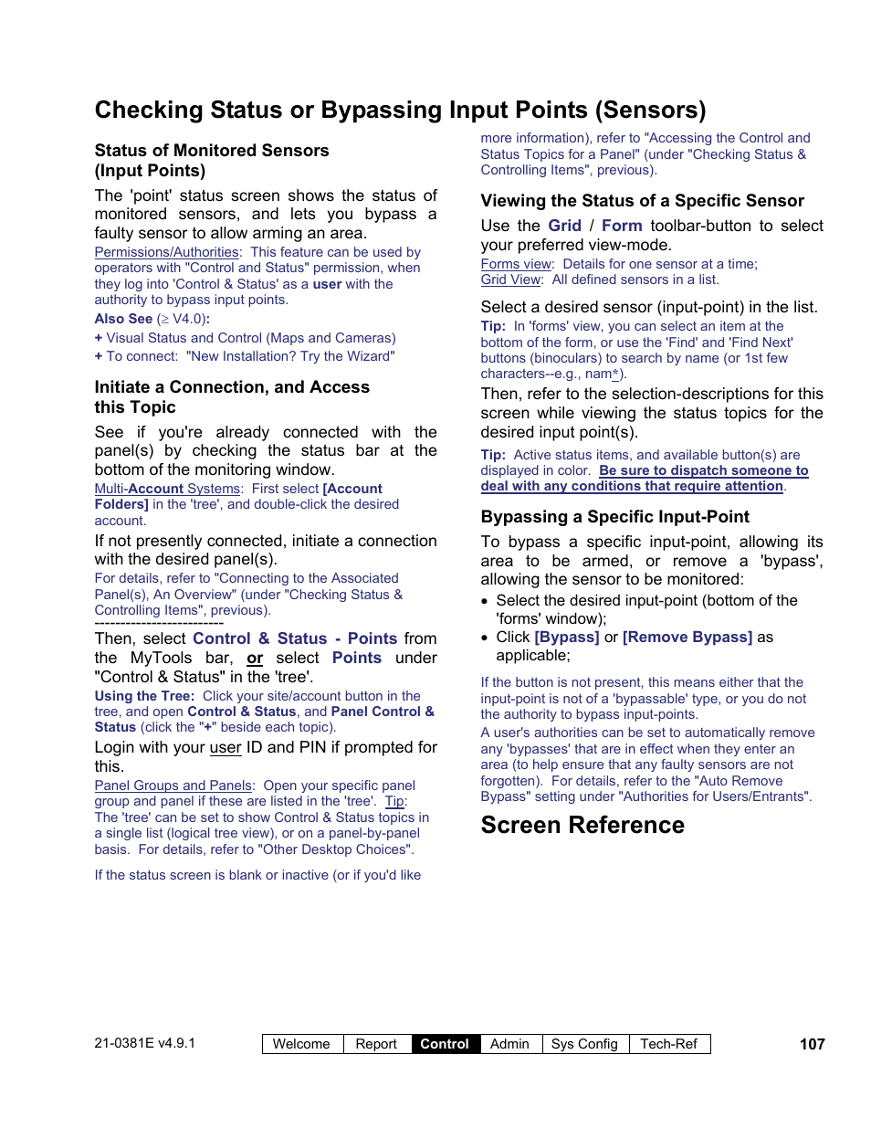 Screen reference | Interlogix VEREX Director User Manual | Page 115 / 383