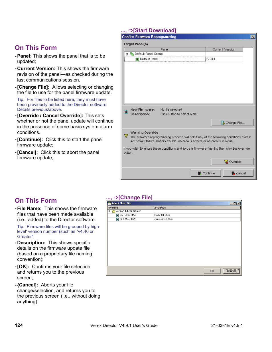 On this form | Interlogix VEREX Director User Manual | Page 132 / 383