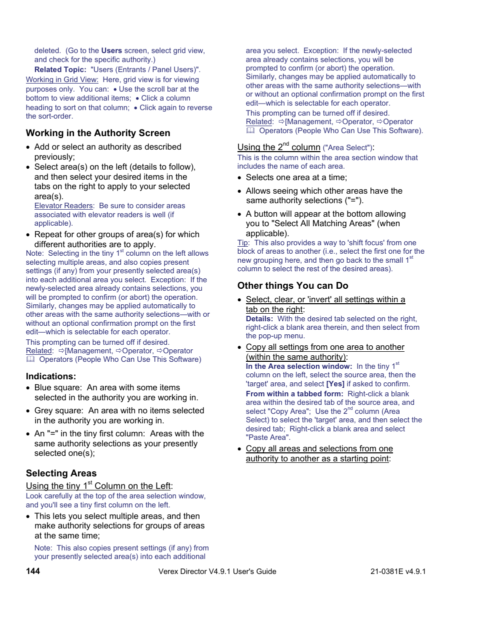 Interlogix VEREX Director User Manual | Page 152 / 383