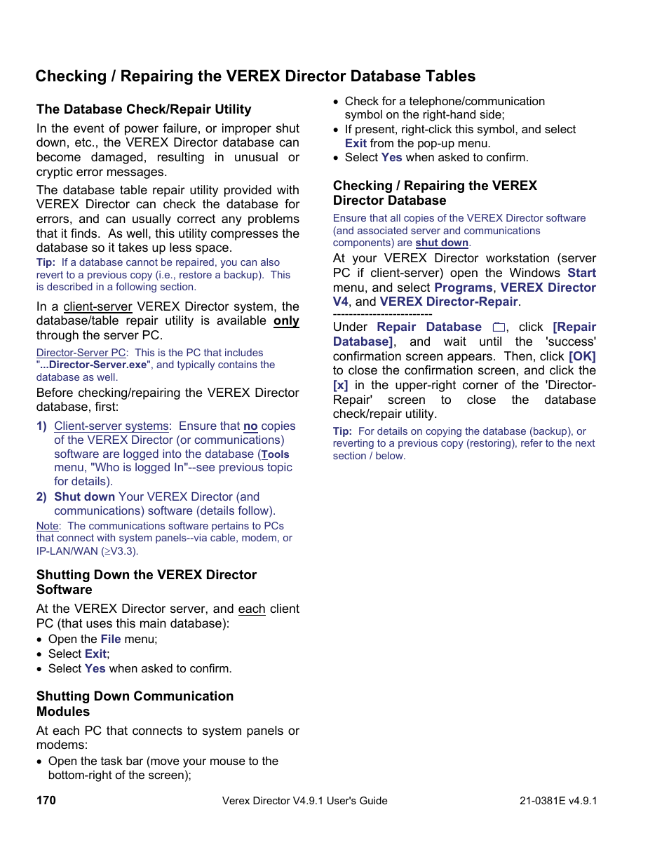 Interlogix VEREX Director User Manual | Page 178 / 383