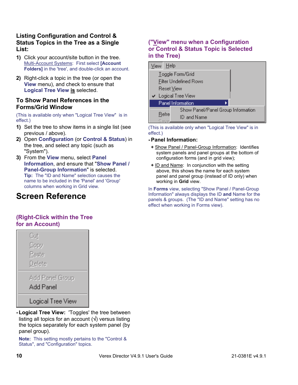 Screen reference | Interlogix VEREX Director User Manual | Page 18 / 383