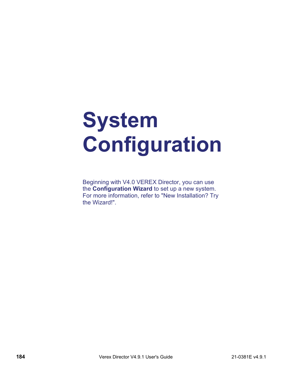 System configuration | Interlogix VEREX Director User Manual | Page 192 / 383