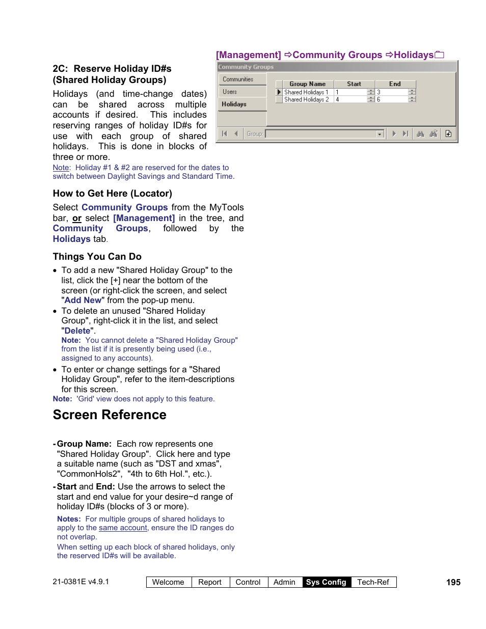 Screen reference | Interlogix VEREX Director User Manual | Page 203 / 383