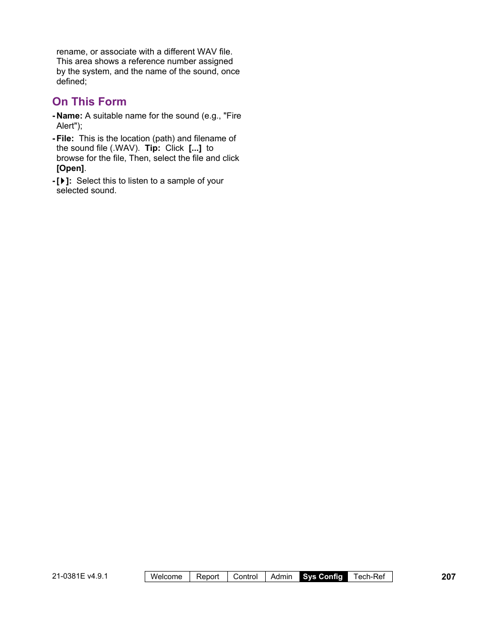 On this form | Interlogix VEREX Director User Manual | Page 215 / 383
