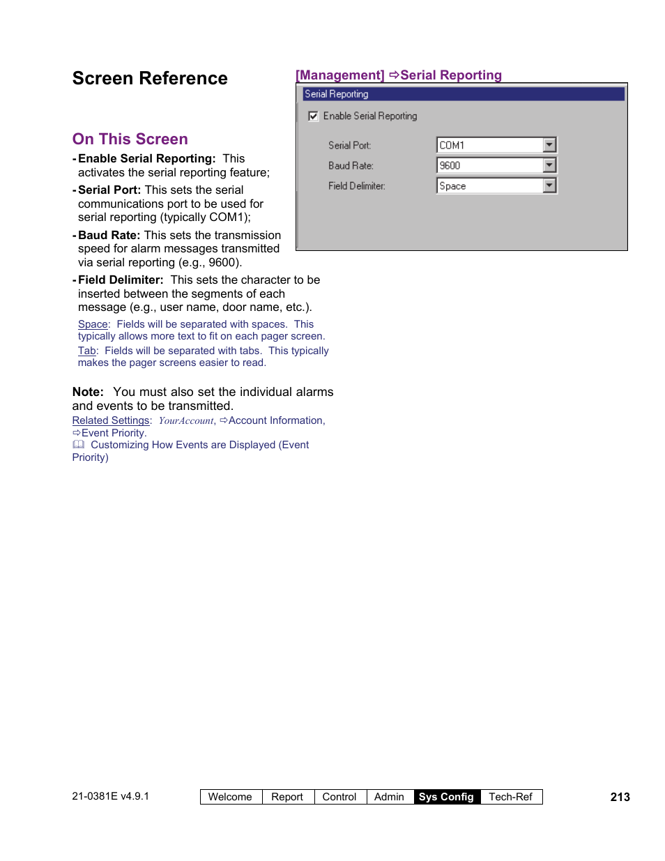 Screen reference, On this screen | Interlogix VEREX Director User Manual | Page 221 / 383