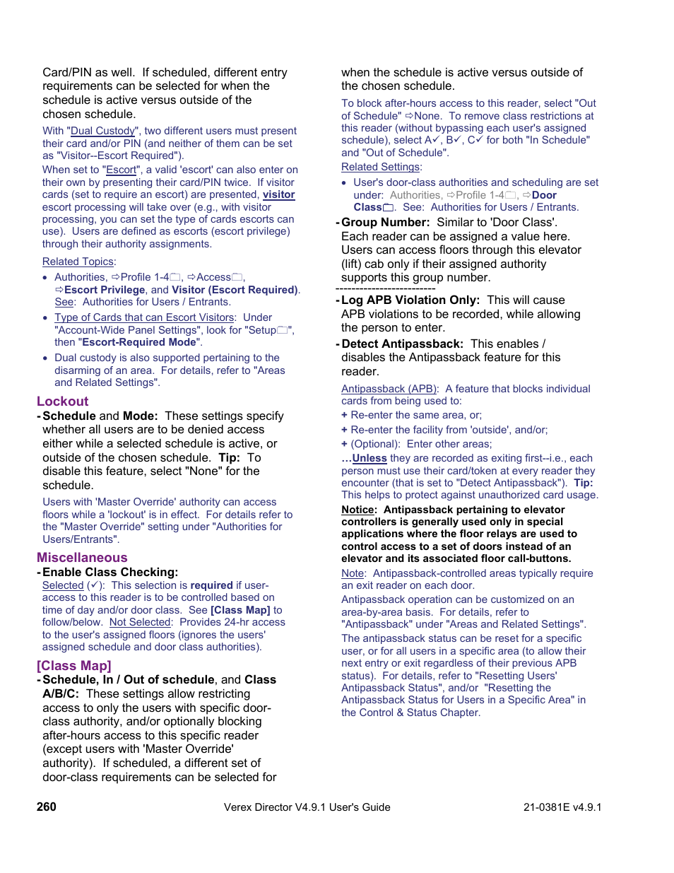 Interlogix VEREX Director User Manual | Page 268 / 383