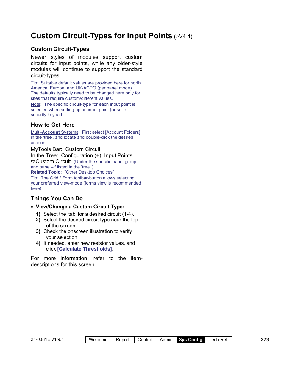Custom circuit-types for input points | Interlogix VEREX Director User Manual | Page 281 / 383