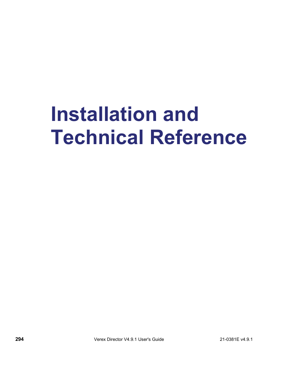 Installation and technical reference | Interlogix VEREX Director User Manual | Page 302 / 383