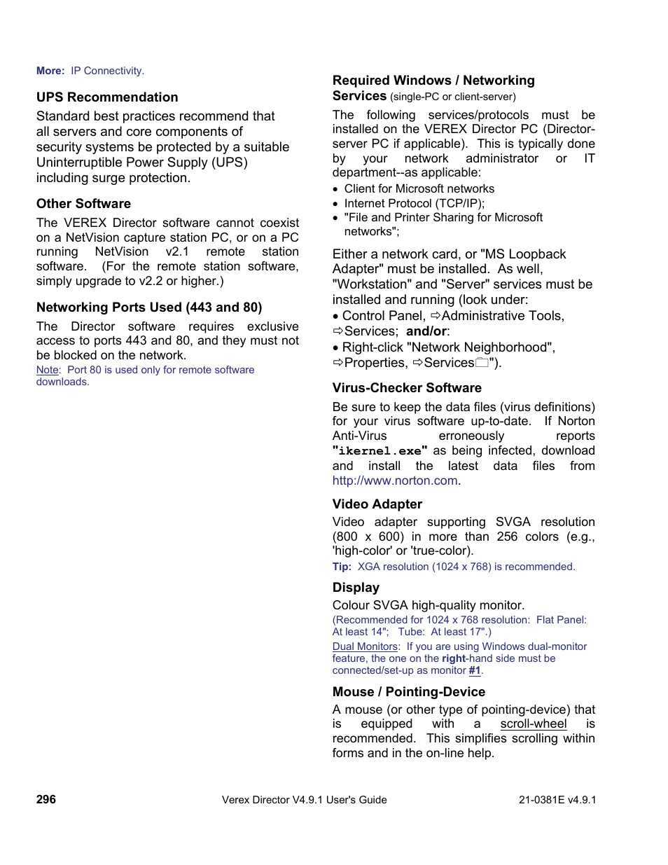 Interlogix VEREX Director User Manual | Page 304 / 383