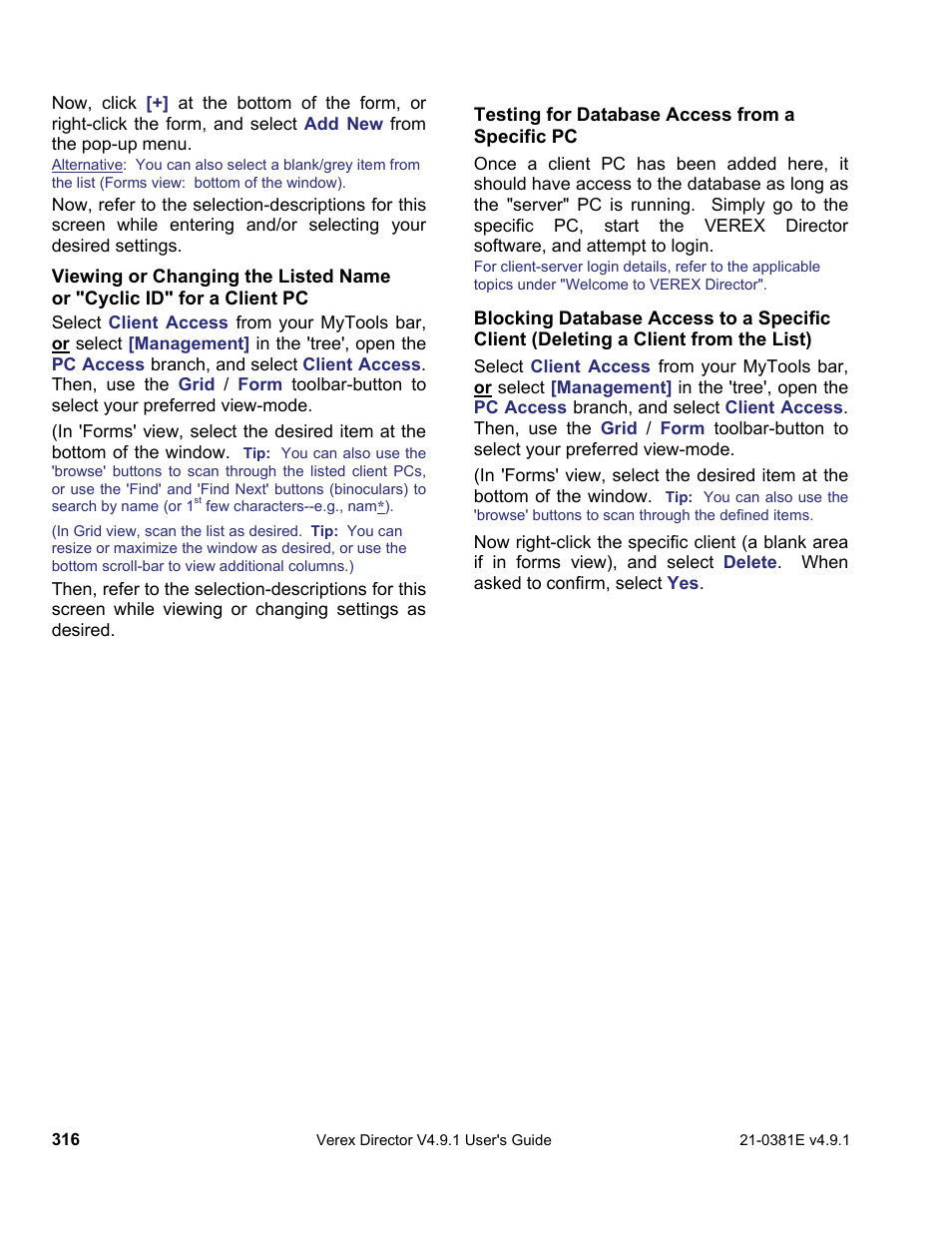 Interlogix VEREX Director User Manual | Page 324 / 383