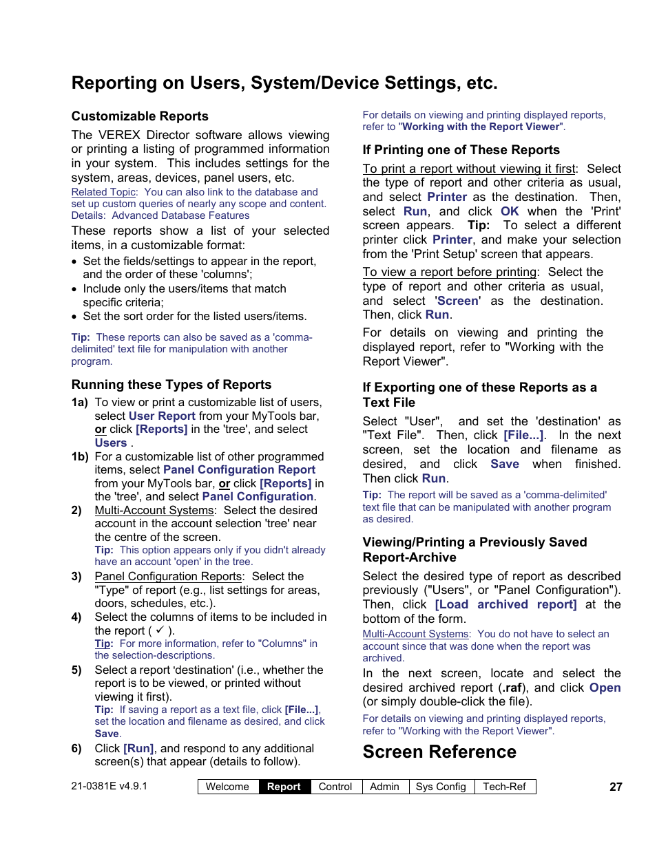 Interlogix VEREX Director User Manual | Page 35 / 383