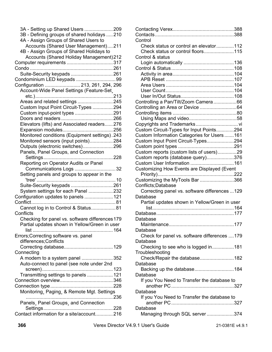 Interlogix VEREX Director User Manual | Page 374 / 383