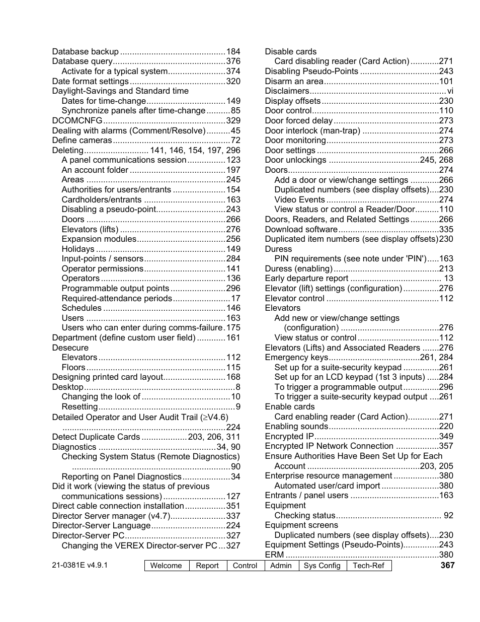 Interlogix VEREX Director User Manual | Page 375 / 383