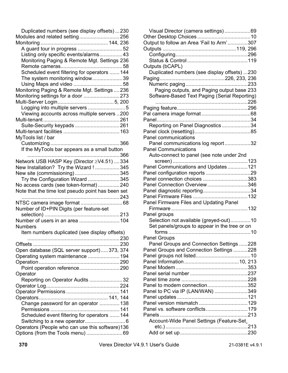 Interlogix VEREX Director User Manual | Page 378 / 383