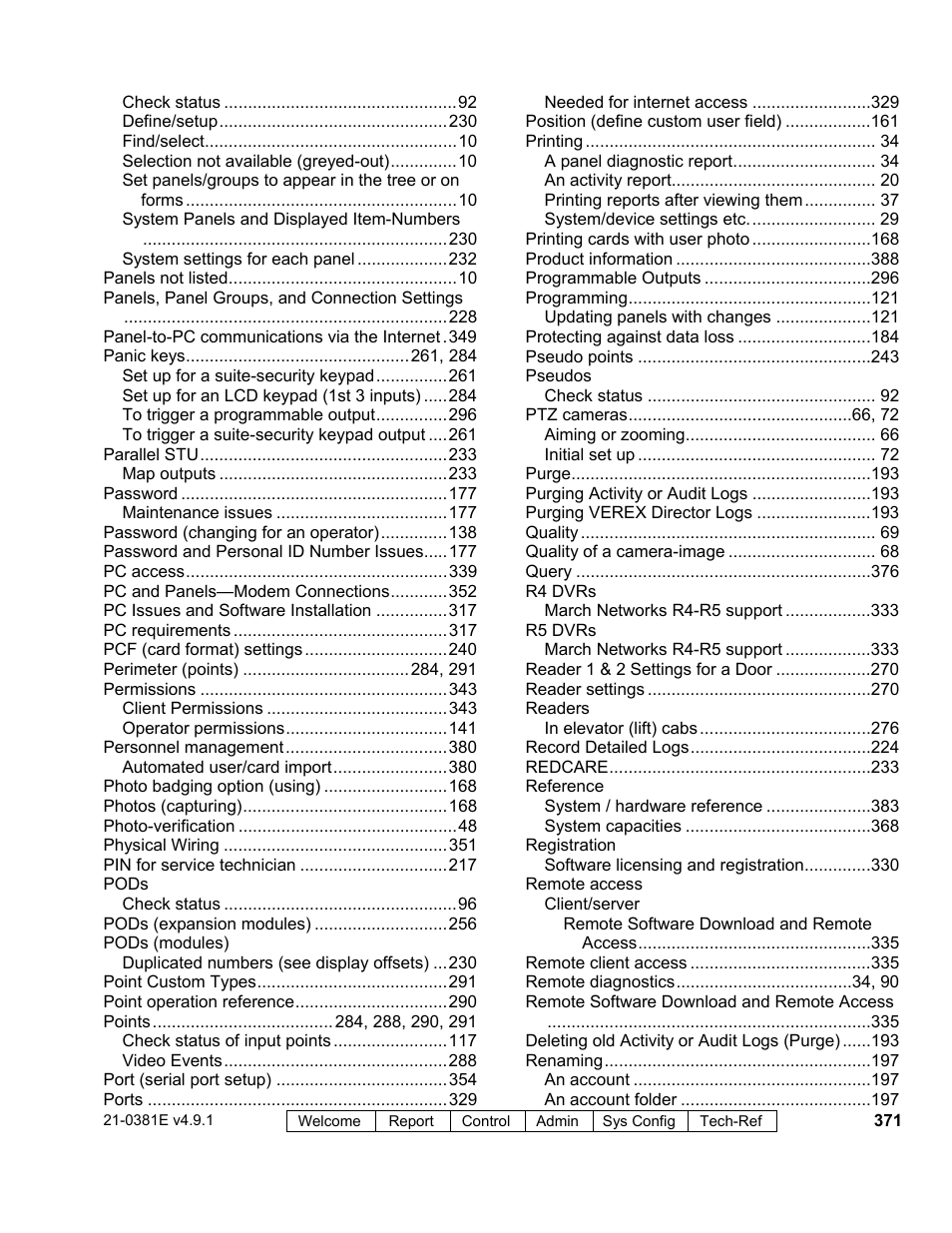Interlogix VEREX Director User Manual | Page 379 / 383