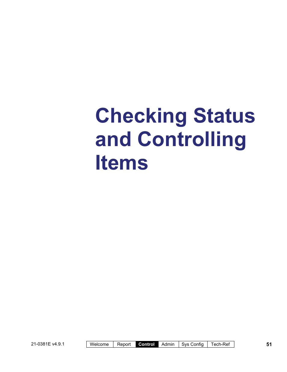 Checking status and controlling items | Interlogix VEREX Director User Manual | Page 59 / 383