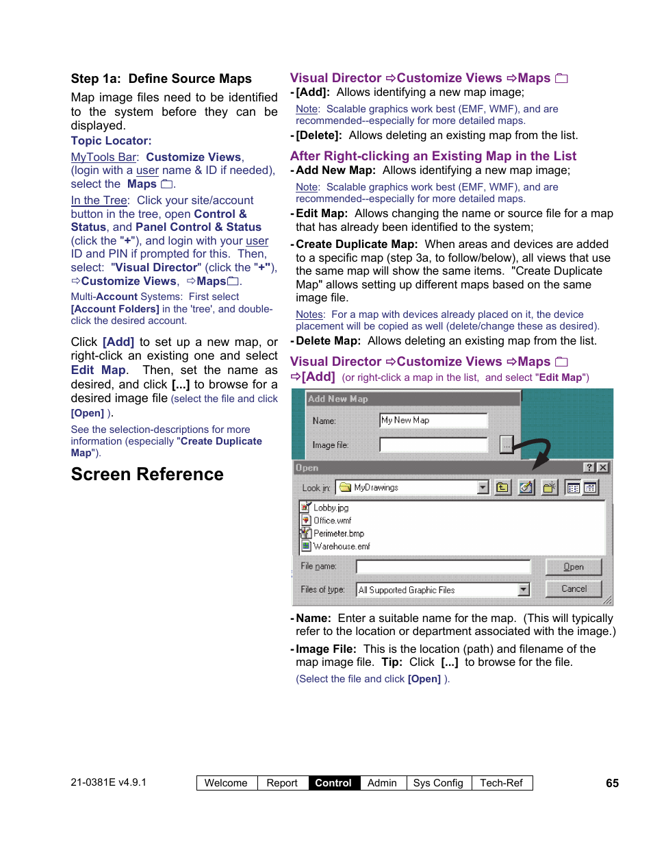 Screen reference | Interlogix VEREX Director User Manual | Page 73 / 383