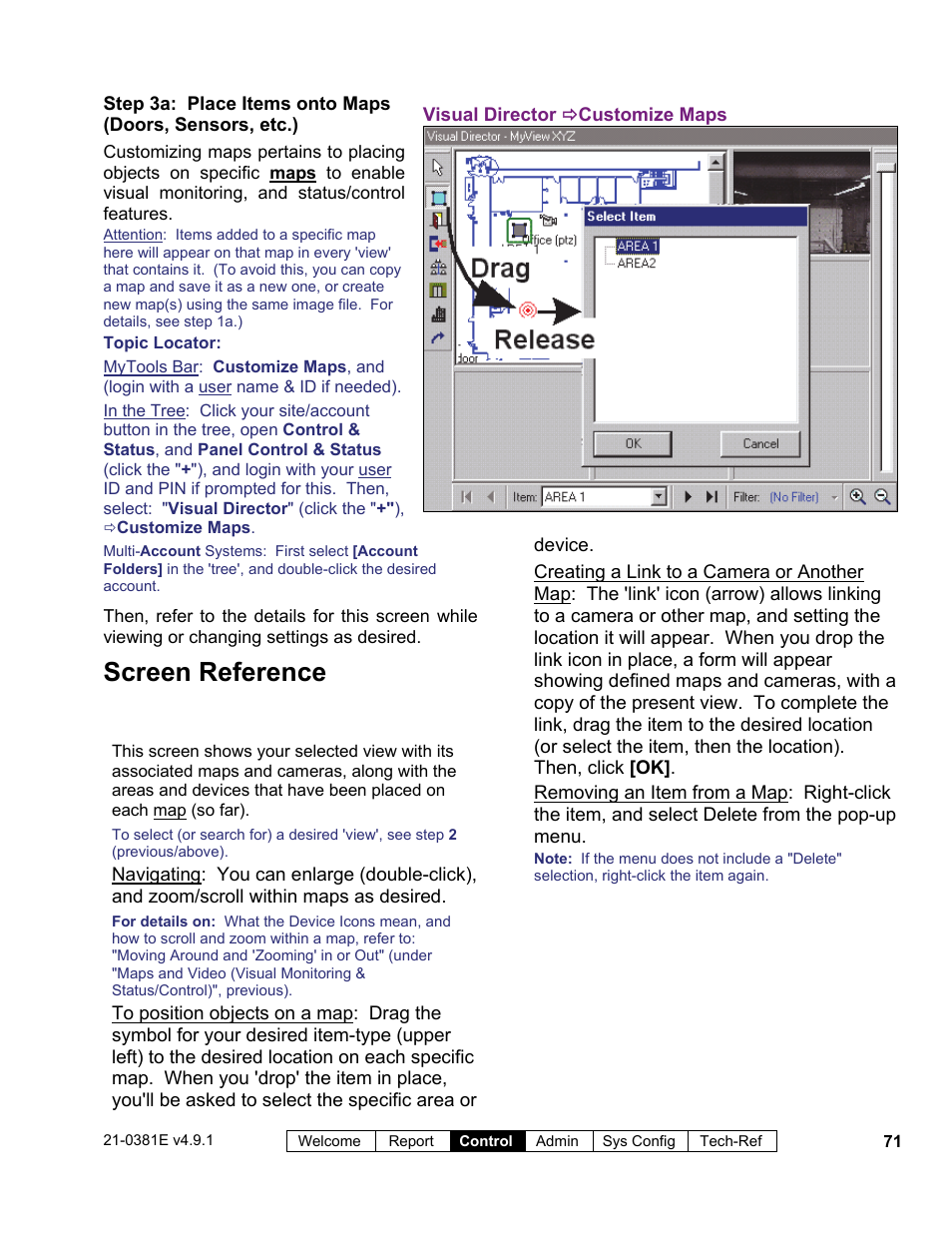 Screen reference | Interlogix VEREX Director User Manual | Page 79 / 383