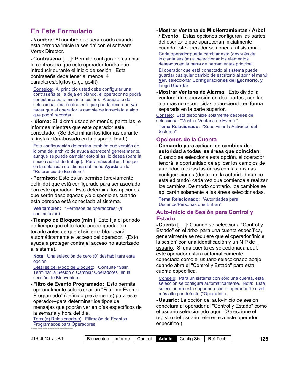 En este formulario | Interlogix VEREX Director User Manual | Page 135 / 378