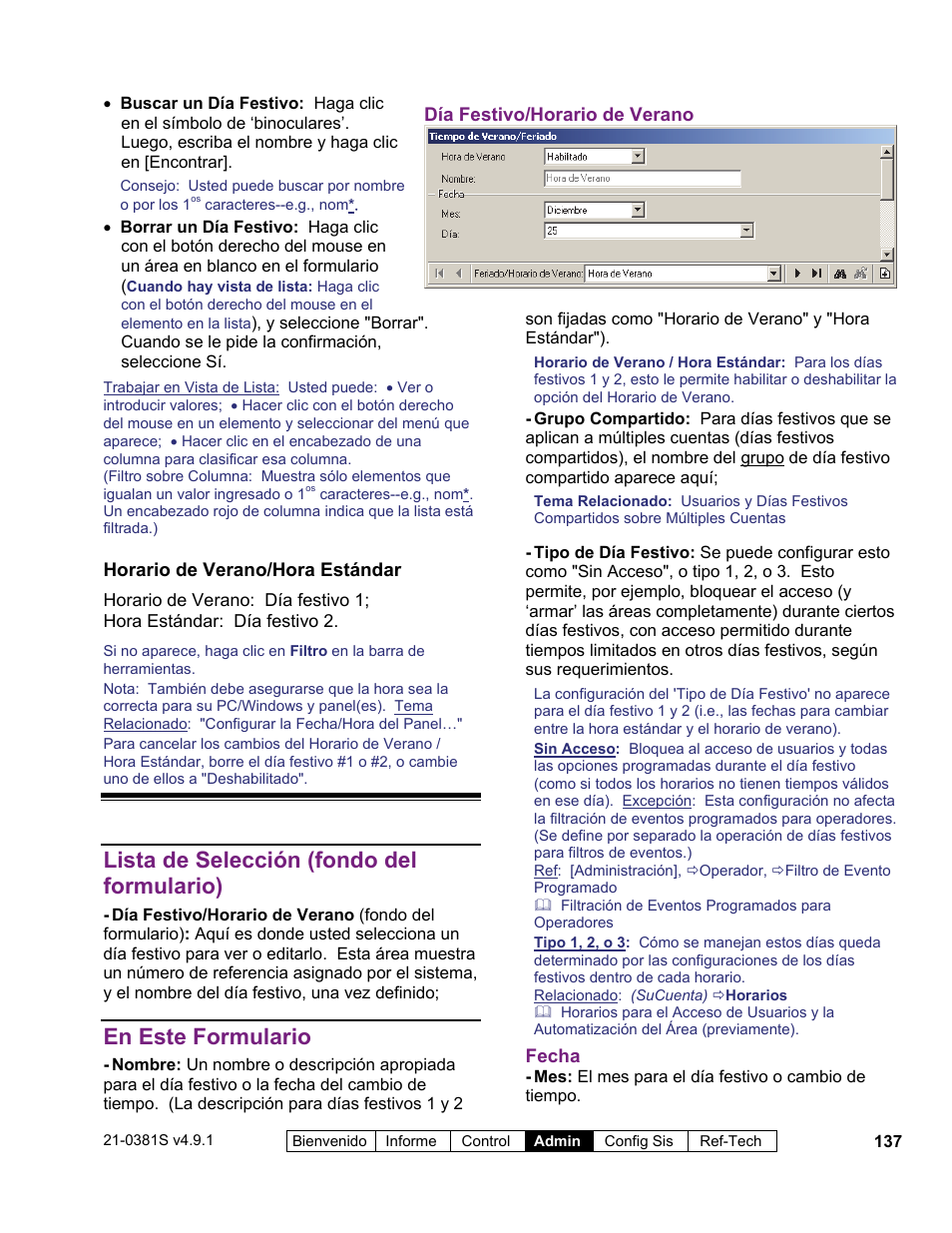 Lista de selección (fondo del formulario), En este formulario | Interlogix VEREX Director User Manual | Page 147 / 378