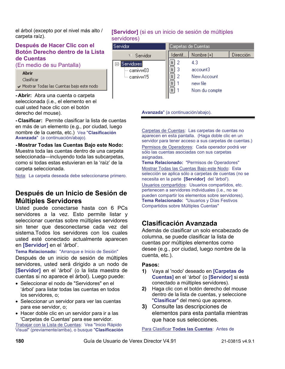 Clasificación avanzada | Interlogix VEREX Director User Manual | Page 190 / 378