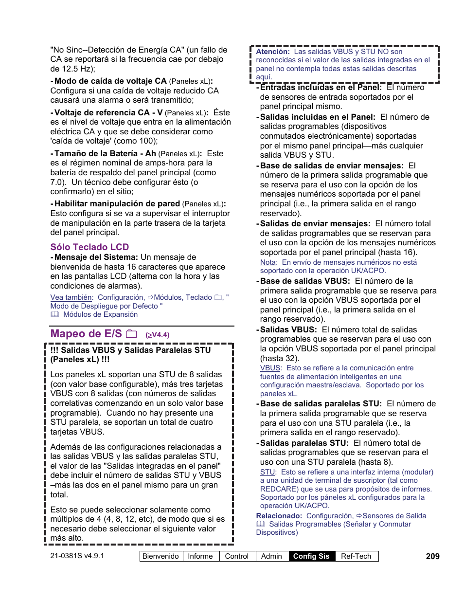 Mapeo de e/s | Interlogix VEREX Director User Manual | Page 219 / 378
