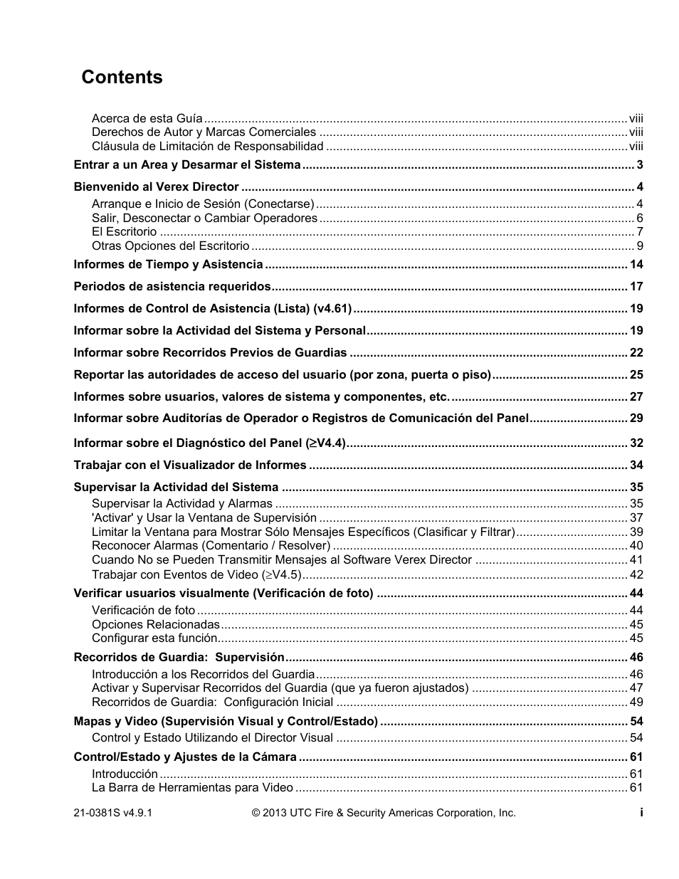 Interlogix VEREX Director User Manual | Page 3 / 378