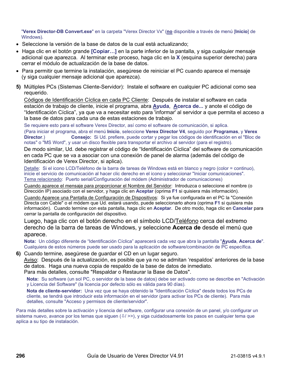 Interlogix VEREX Director User Manual | Page 306 / 378