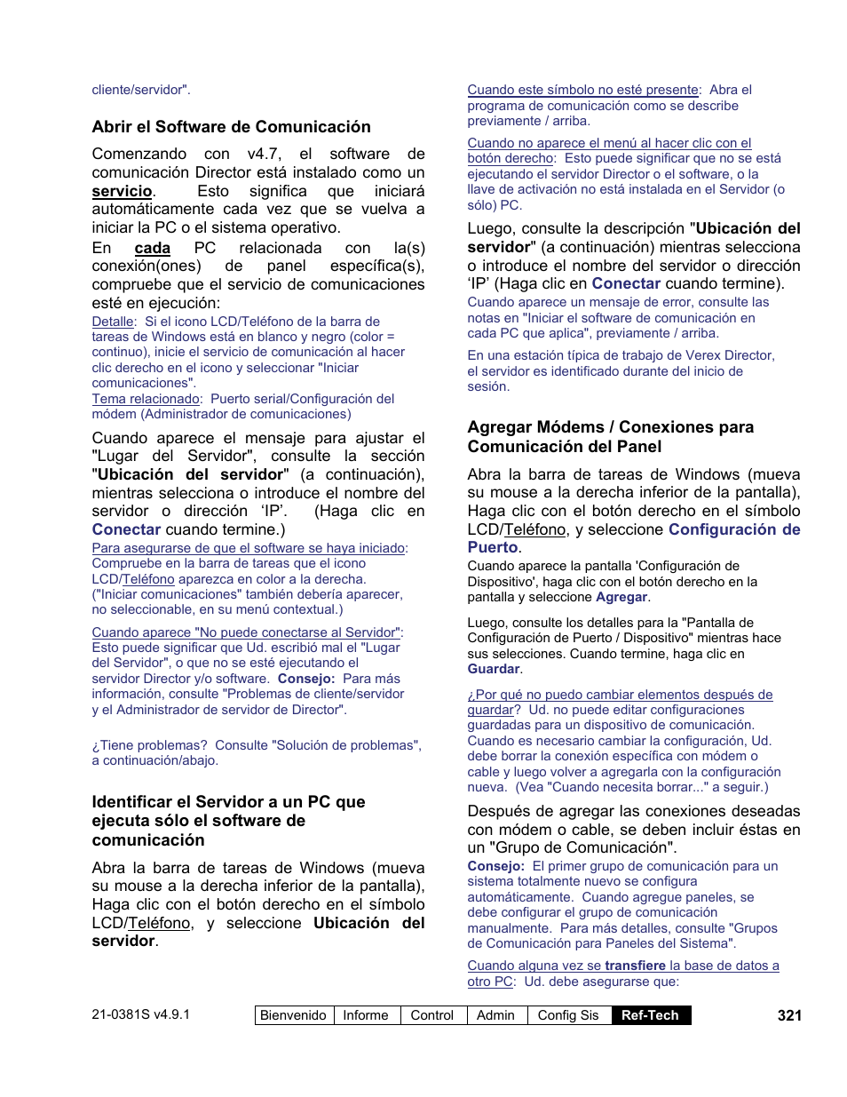 Interlogix VEREX Director User Manual | Page 331 / 378
