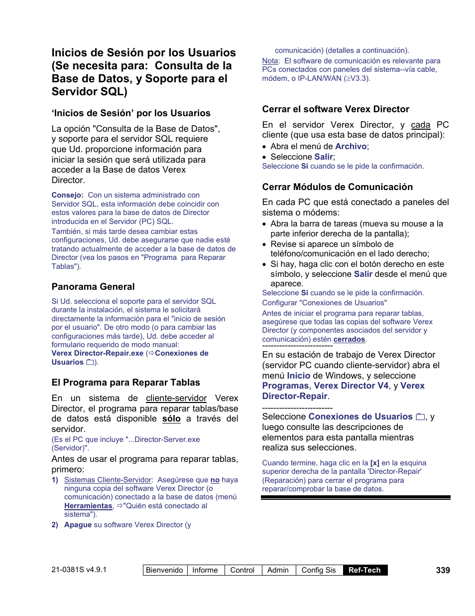 Interlogix VEREX Director User Manual | Page 349 / 378
