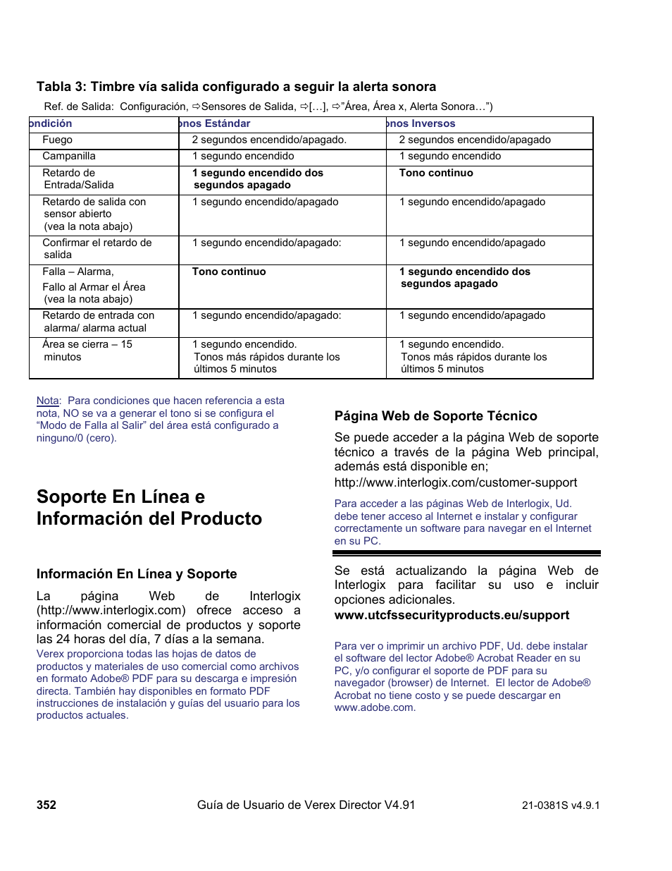 Soporte en línea e información del producto | Interlogix VEREX Director User Manual | Page 362 / 378