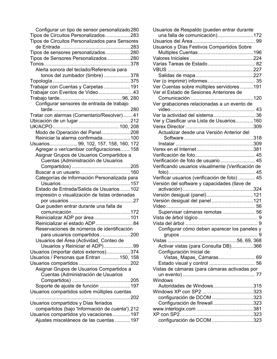 Interlogix VEREX Director User Manual | Page 377 / 378
