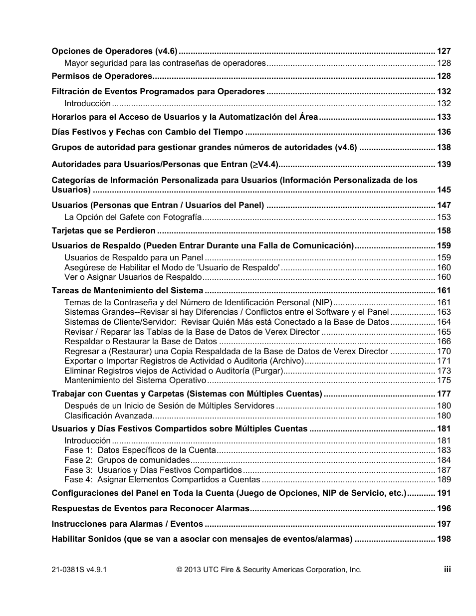 Interlogix VEREX Director User Manual | Page 5 / 378