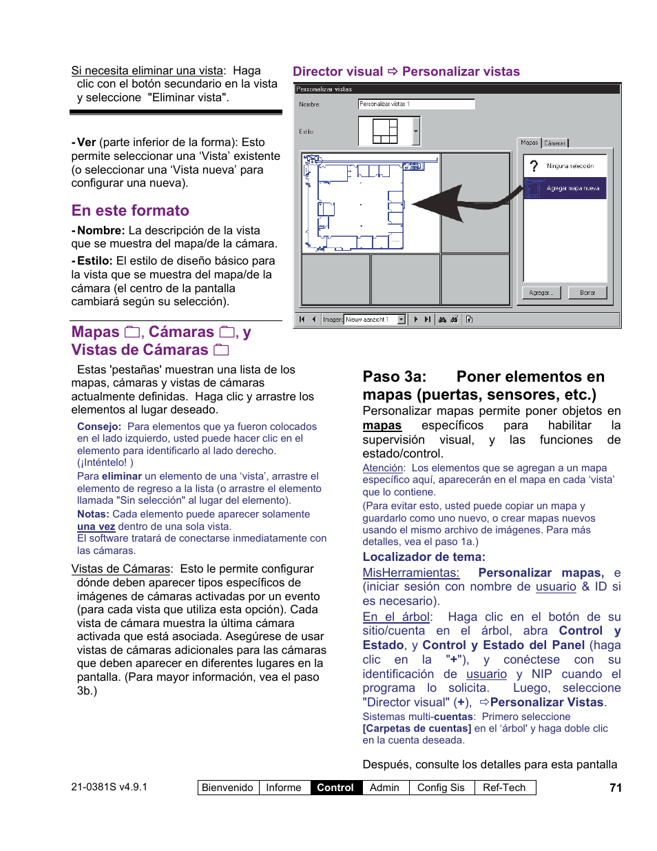En este formato, Mapas, Cámaras | Vistas | Interlogix VEREX Director User Manual | Page 81 / 378